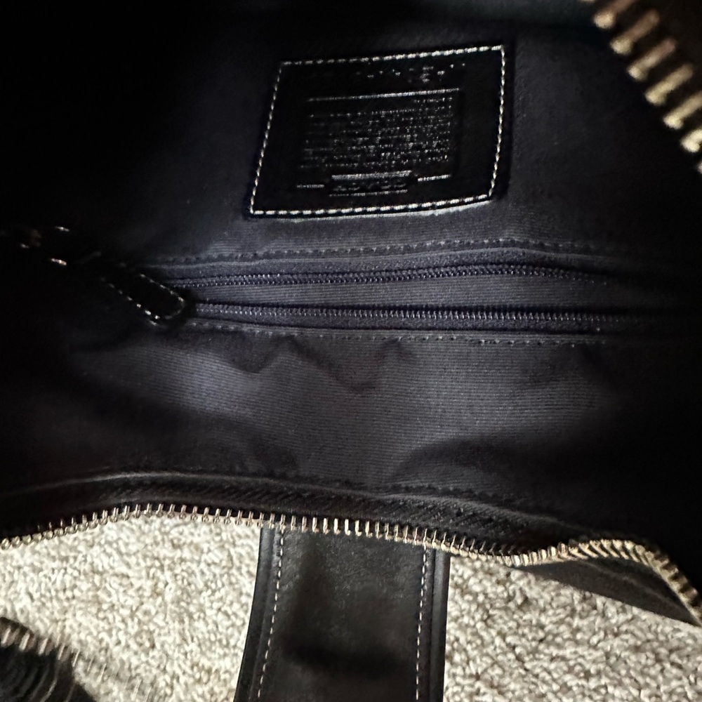 Coach Black Leather Trim Shoulder Bag - Picture 8 of 8